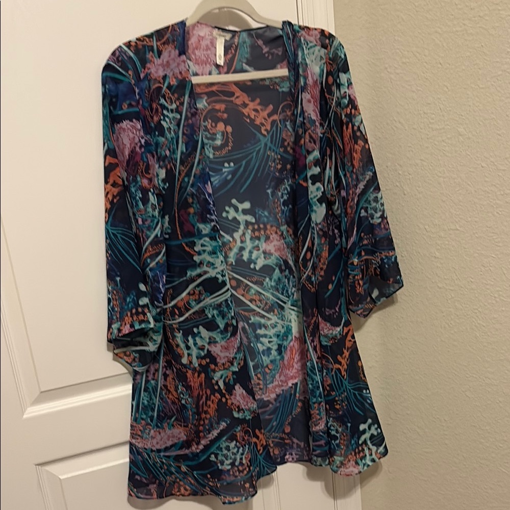 Soma Multicolor Floral Kimono